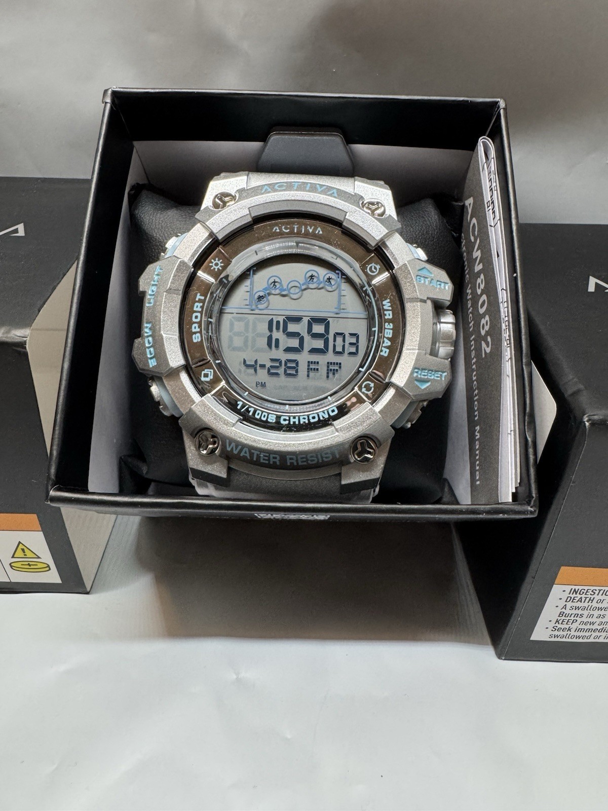 Activa X Invicta Digital Summit Unisex Watch – 50mm. Silver (ACW8082-025)