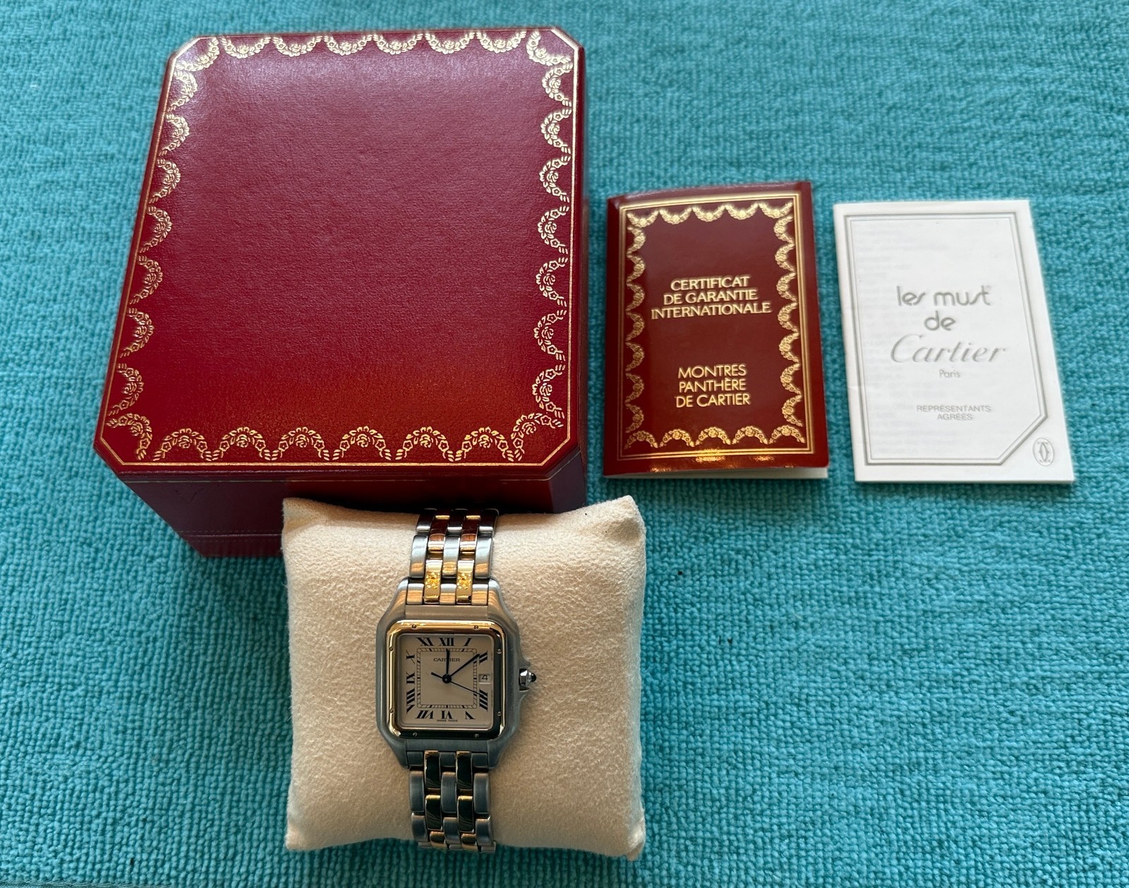 Cartier Panthere Jumbo 2 Row 2 YEAR CARTIER WARRANTY With Box