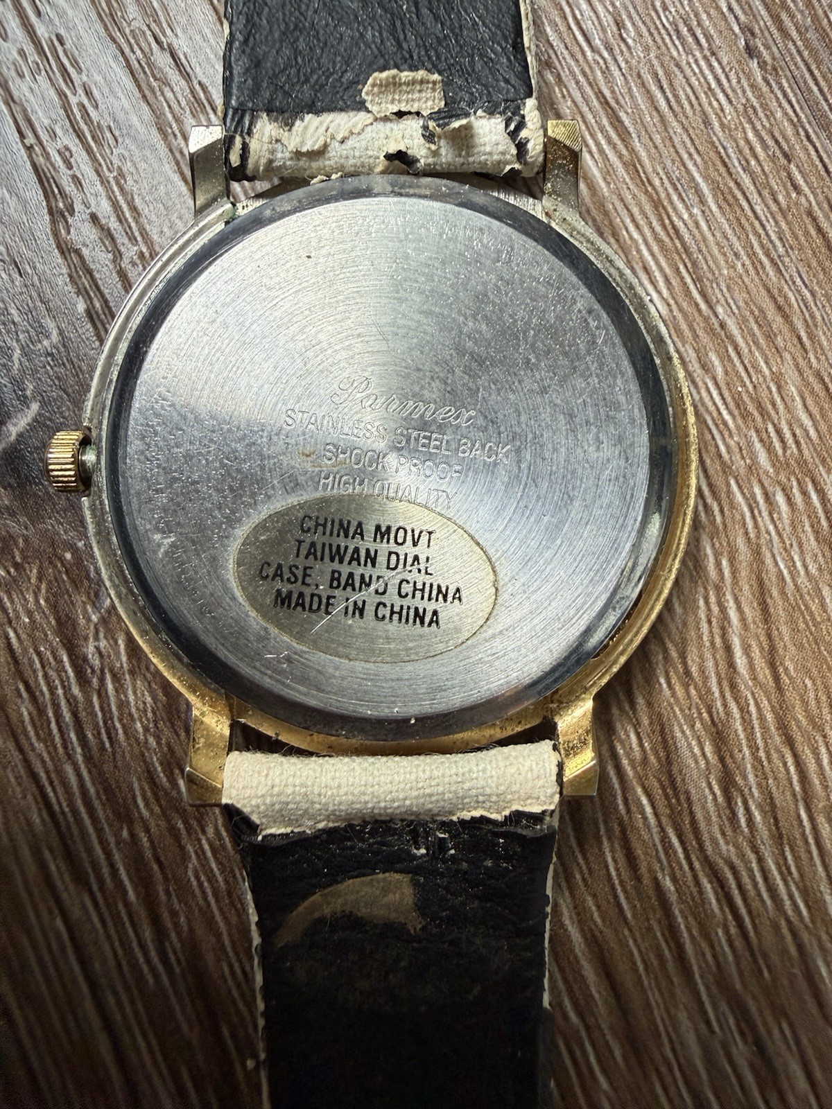 Untested Watch for Parts or Repair, Parmex Cow Watch Leather Band