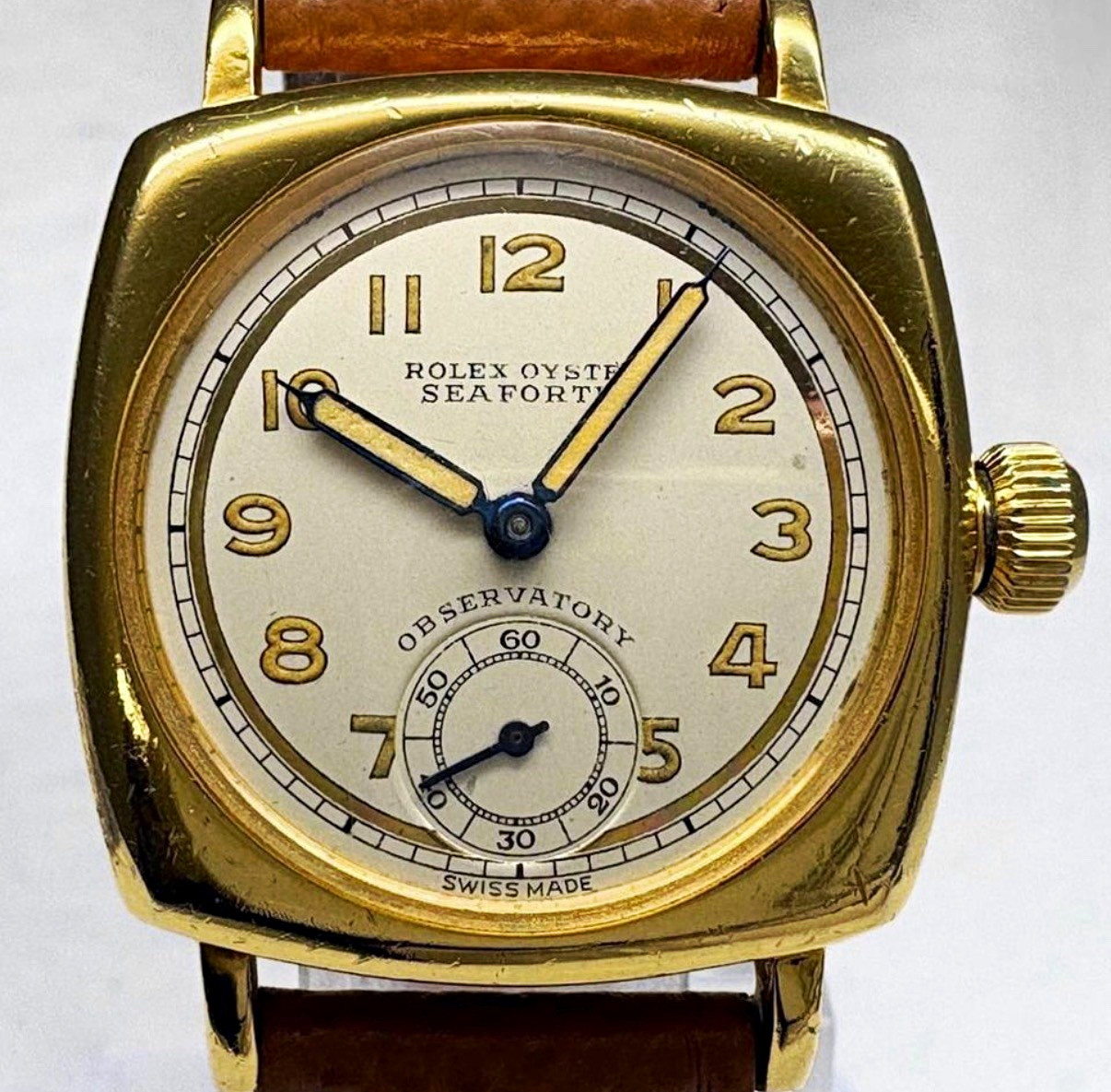 Rolex Oyster Seaforth Art Deco Cushion Case Oyster Sea Forth 3351 Rare 1924