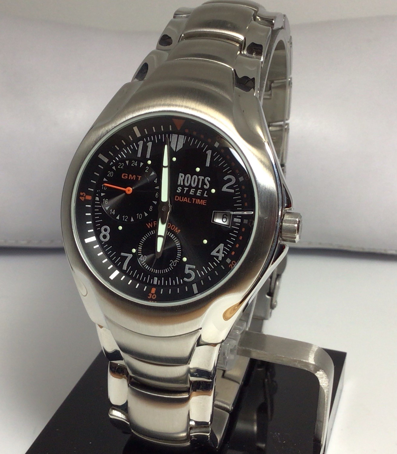Roots Men’s Watch – France Movement, Dual Time, GMT, 10ATM