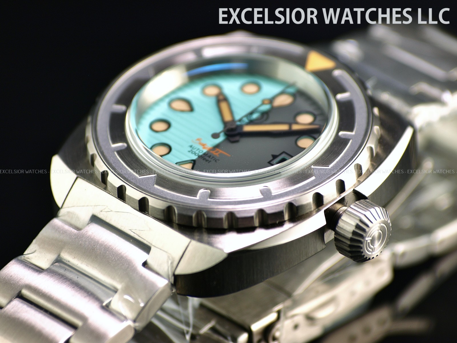Esoteric Bathyal II Bipolar 44mm Automatic Sapphire 600m Diver Gray Blue Watch
