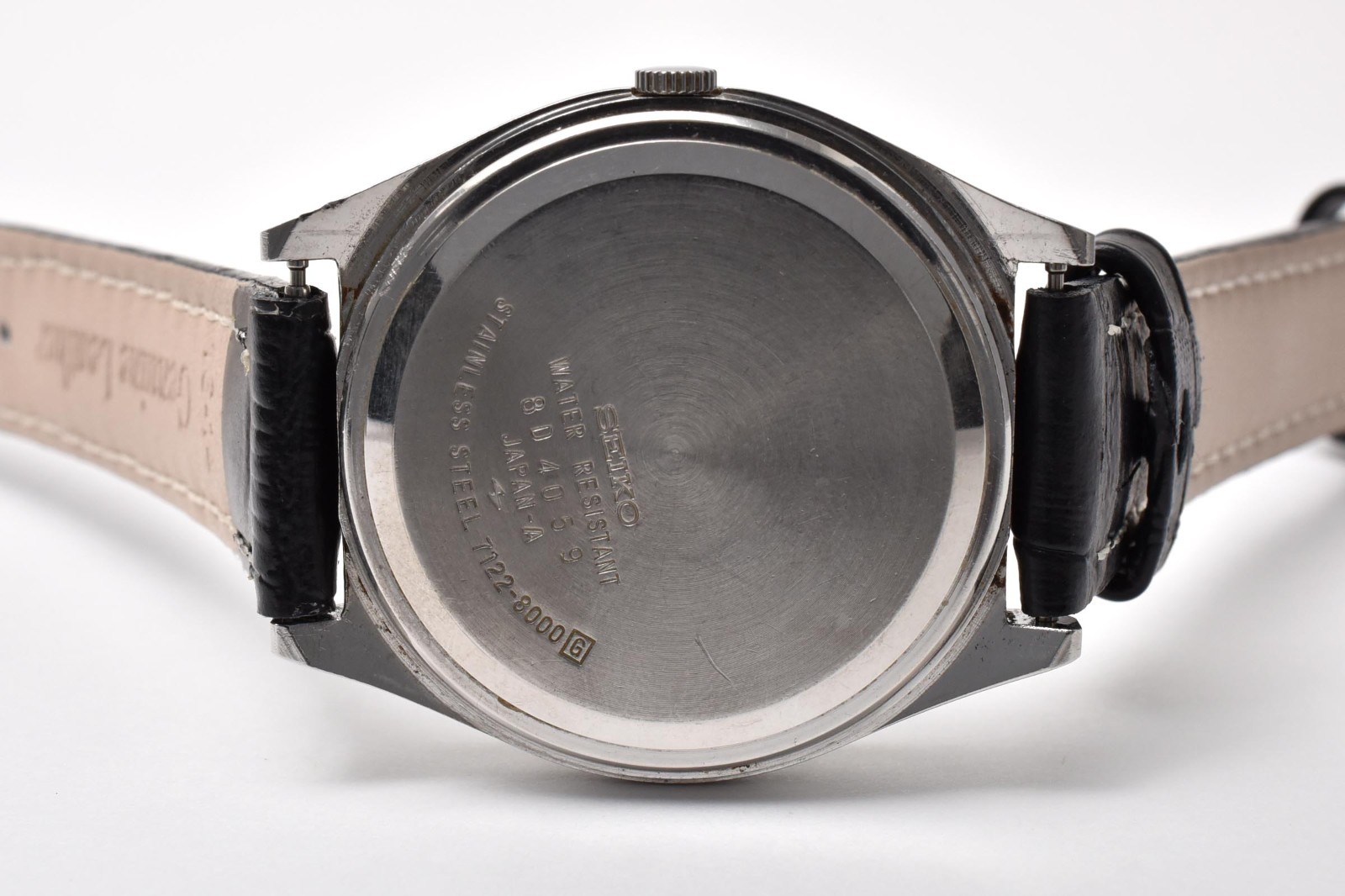 Vintage 1979 [N MINT /New Belt] SEIKO Type ii 7122-8000 Quartz Watch From JAPAN