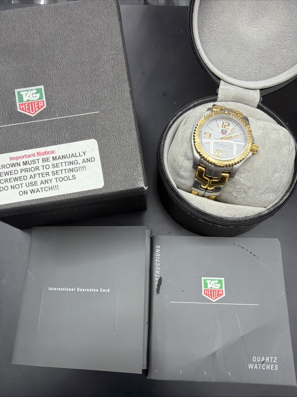 Tag Heuer Professional 36mm SPECIAL EDITION 18k Yellow Gold And Steel Date