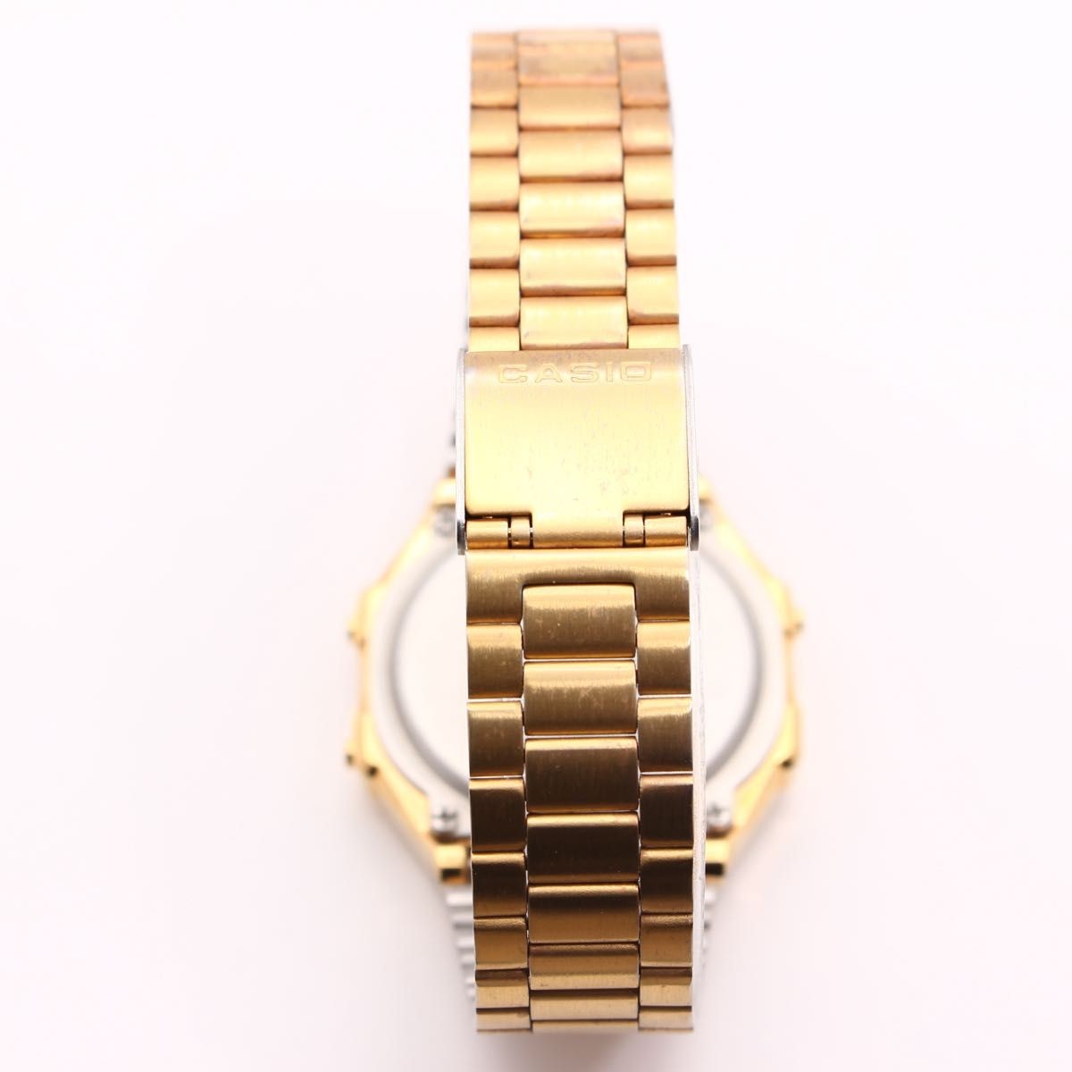 CASIO A168 Men’s Digital Watch Gold Argyle Pattern Retro Overseas Model Quartz C
