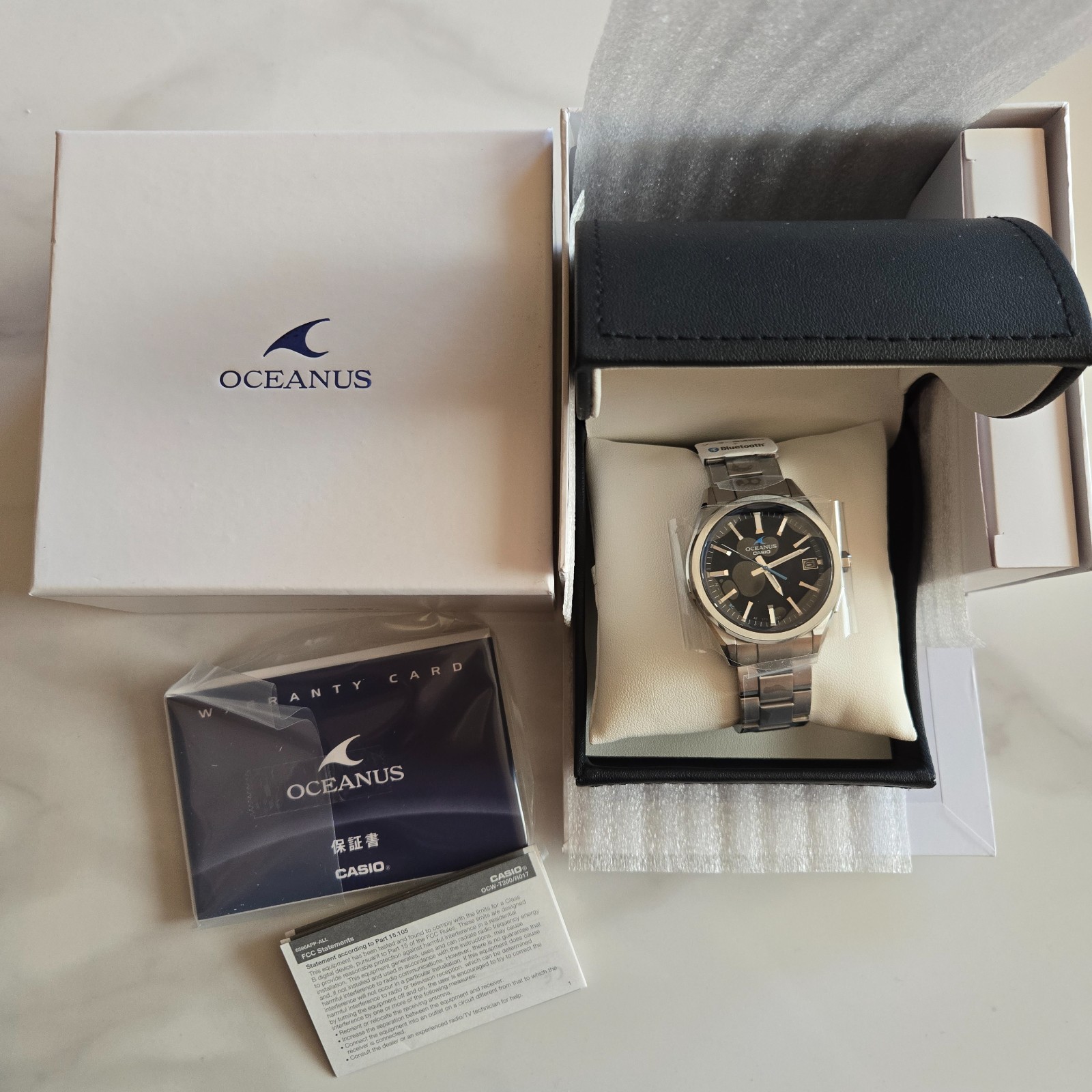 Casio Oceanus OCW-T200S-1AJF Bluetooth Radio Solar Navy Dial Stainless JDM NEW