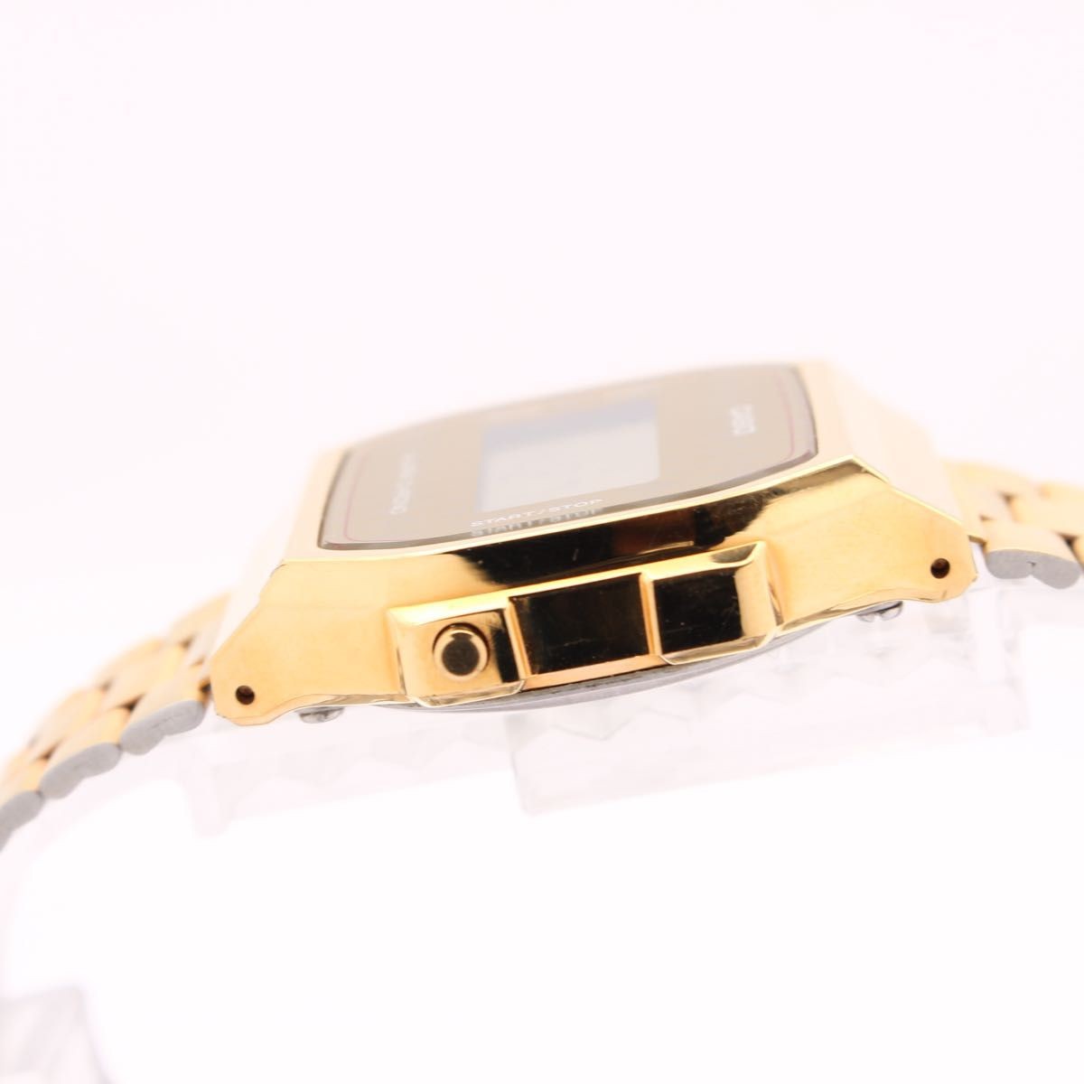CASIO A168 Men’s Digital Watch Gold Argyle Pattern Retro Overseas Model Quartz C