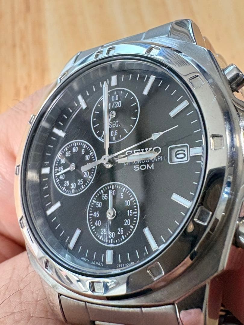 SEIKO Chronograph 7T92 0CA0 Men’s Wristwatch Condition