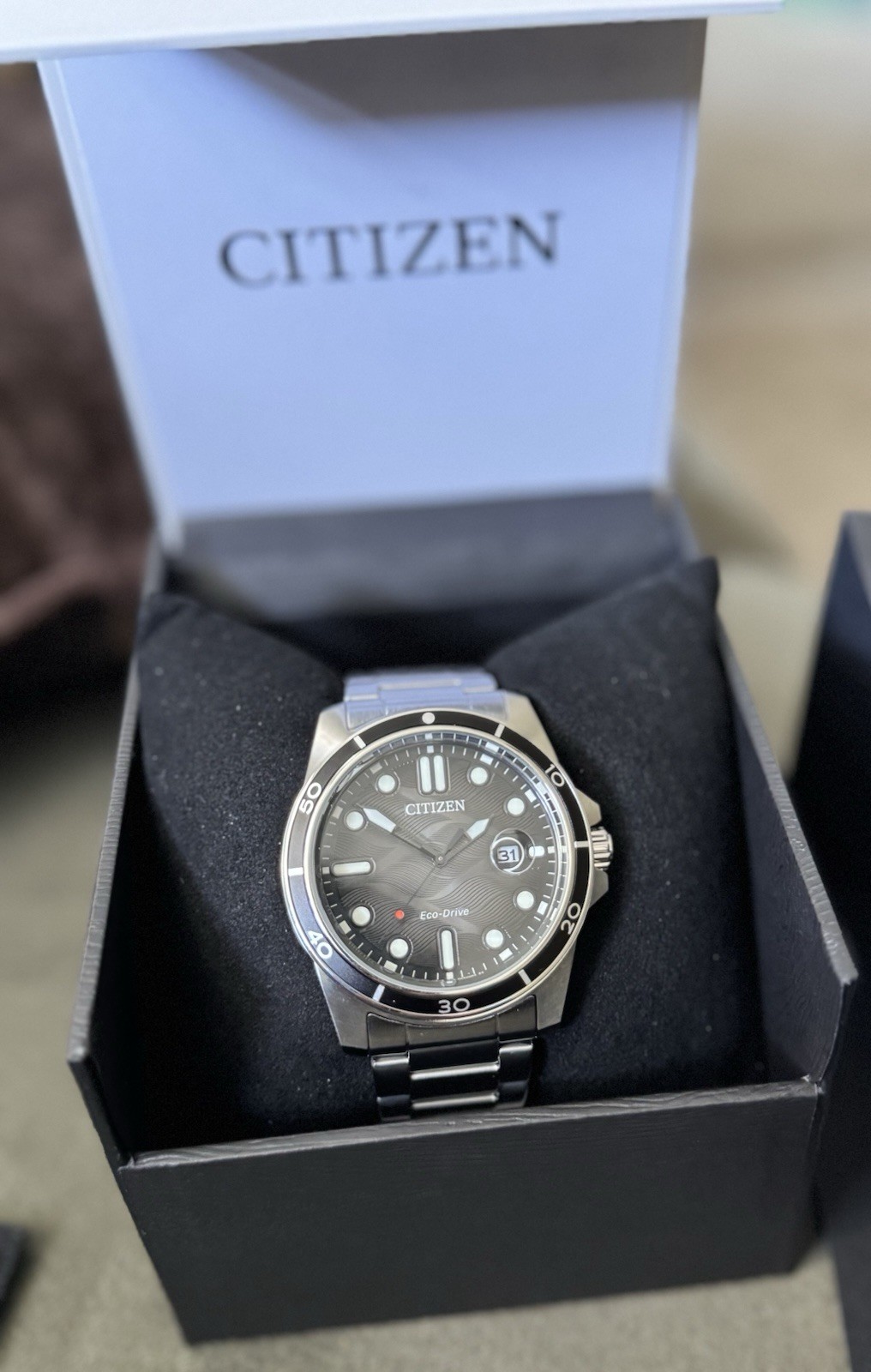Citizen Sport Luxury Mens Silver Tone Stainless SteelBracelet Watch Aw1816-89e