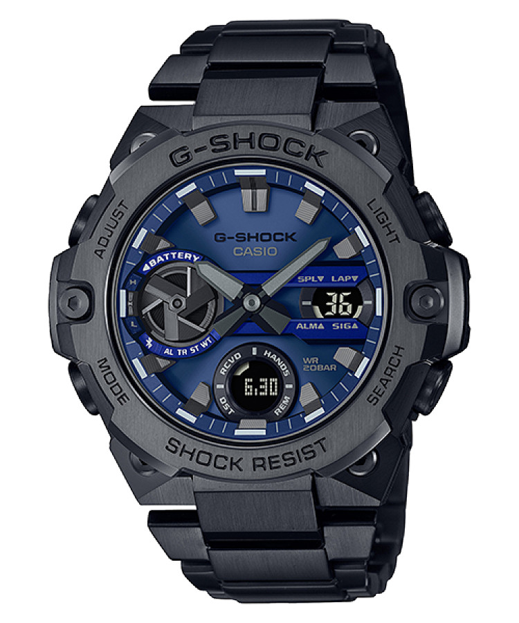 CASIO G-shock Solar Mens G-STEEL Bluetooth Chronograph Watch GST-B400BD-1A2