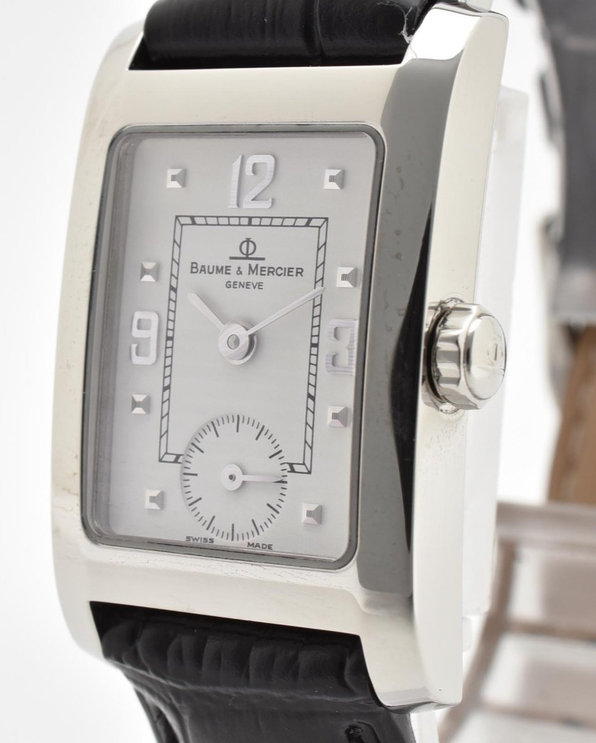 Vintage BAUME & MERCIER Hampton MV045139 White 20mm Quartz Women’s Watch JAPAN