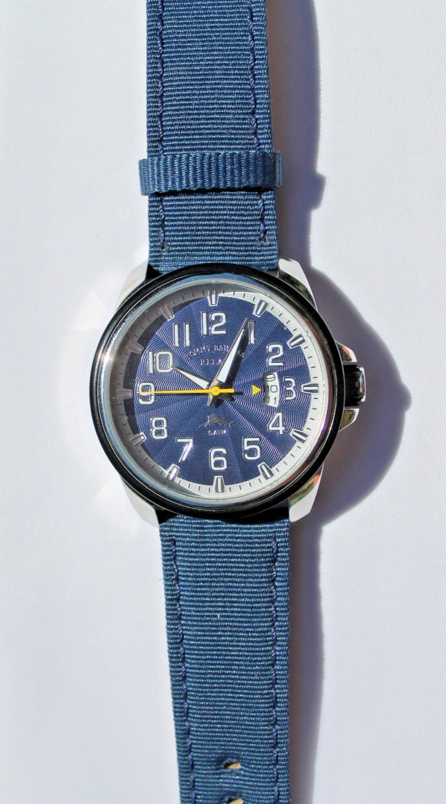 Tommy Bahama Relax RLX1139 Regatta Mens Watch Blue Dial Canvas Leather Strap