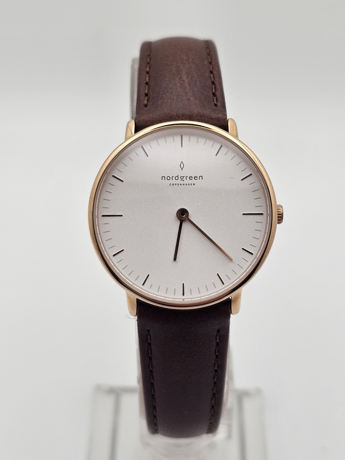 Nordgreen Copenhagen Rosegold Native Lilly Woman Analog Watch Chocolate Strap🔥