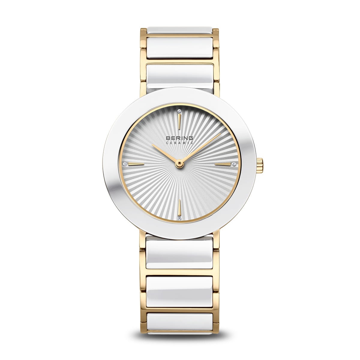 Bering Time – Quartz – Women’s Gold-Tone & White Ceramic Watch – 11435-758