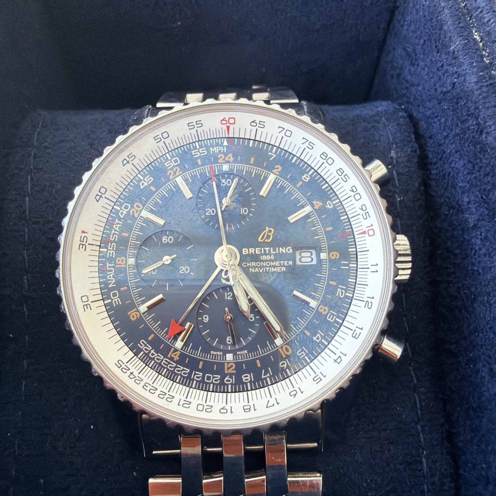 Breitling Navitimer World Chronograph Blue Dial 46mm Ref. A24322