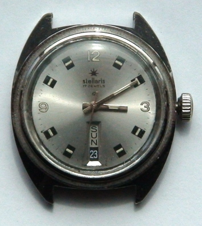 VINTAGE STELLARIS DIVE WATCH COMPETE SWISS MOVEMENT FOR PARTS OR REPAIR