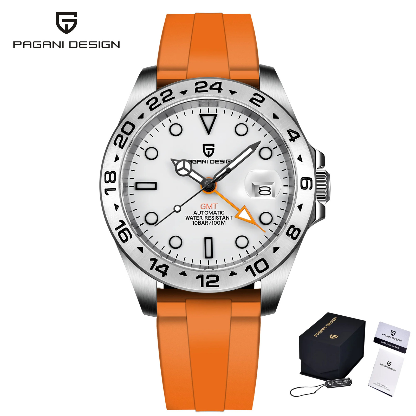 PAGANI DESIGN 42MM PD-1682 V2 Explorer II Men GMT Automatic Waterproof Watch