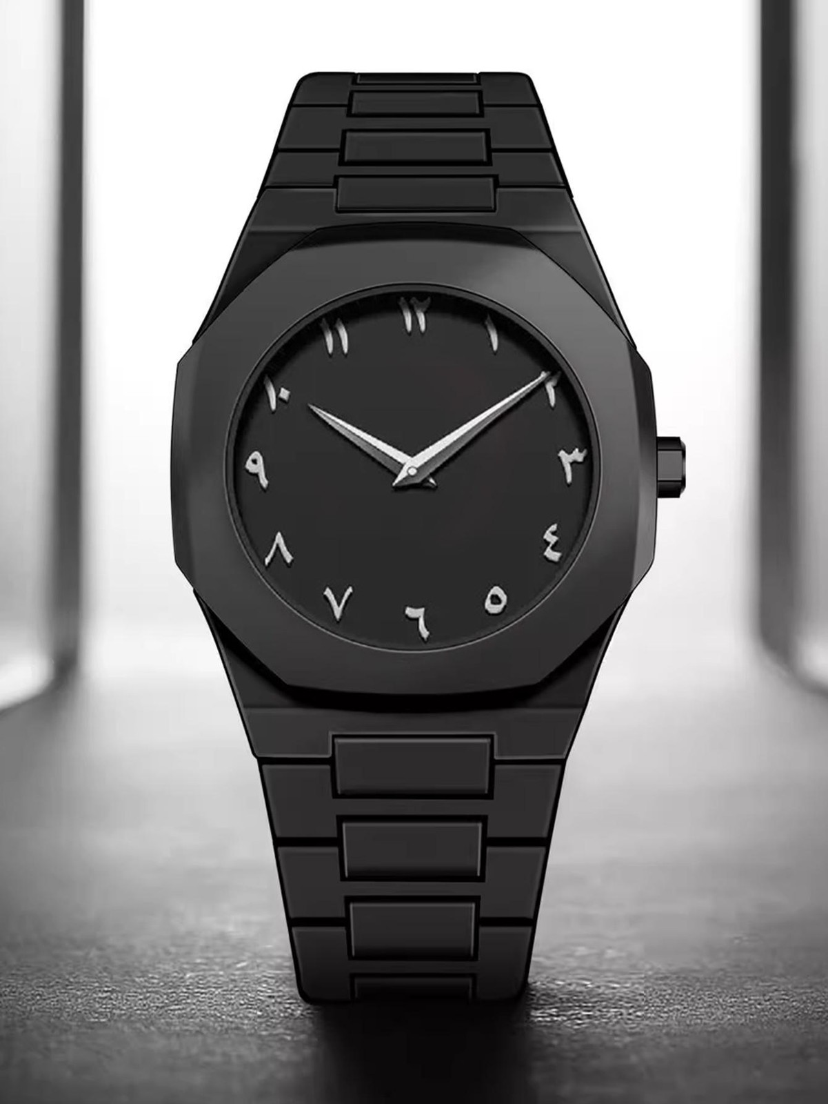 New Fashionable Men’s Watch Simple Black Male Quartz Watches Arabic digital.