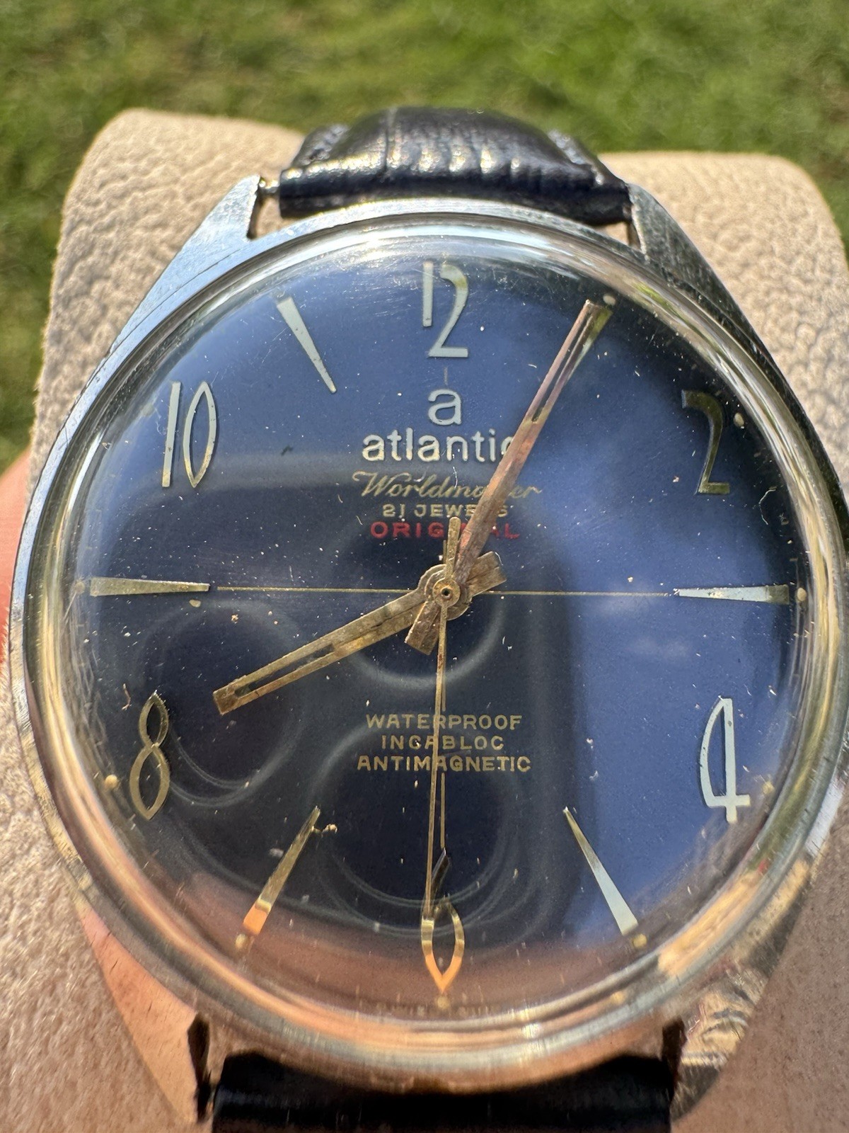 Vintage Atlantic Worldmaster Blue Dial 1970s – Rare Mechanical Watch