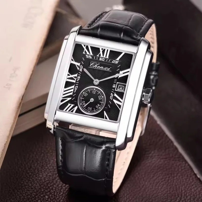 CHENXI Men’s Quartz Business Watch Waterproof Calendar Leather Strap Watch