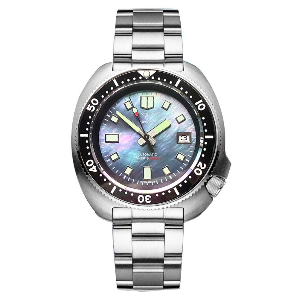 Tandorio 44mm Sapphire Glass Mother of Pearl Dial NH35 200m Diver Auto Men Watch