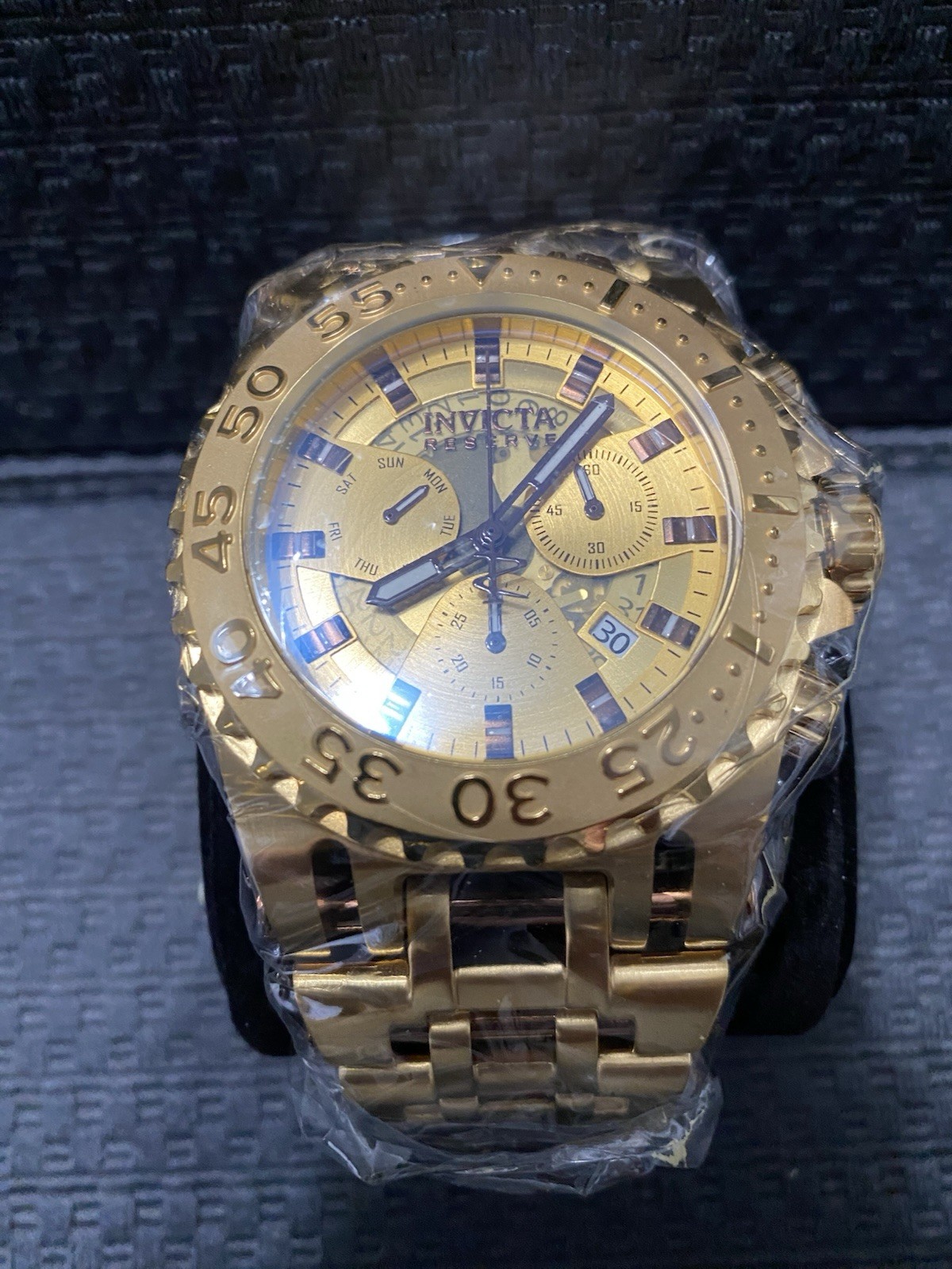 Invicta Reserve 50mm Chaos Coalition Forces Gold Label Quartz Watch Model #34608