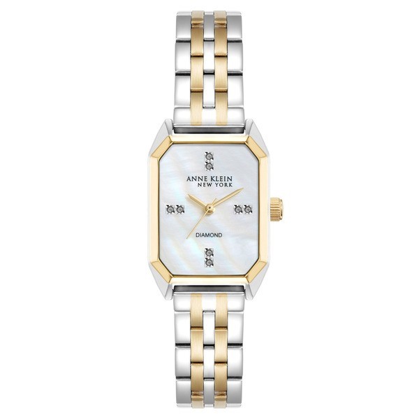 Anne Klein New York Two Tone Diamond Octagon Women Watch 12/7751MPTT New W/ Tags