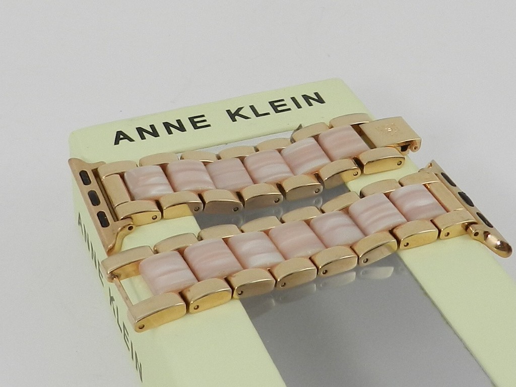 Anne Klein Women’s Iridescent Acetate with Rose Gold-Tone Alloy Metal Bracelet