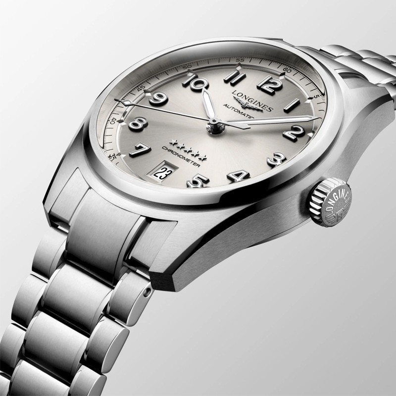 New Longines Spirit 37mm Chronometer Champagne Dial Unisex Watch L34104636