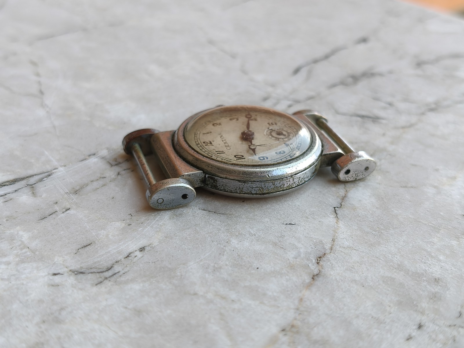 30s RARE CERTINA ART DECO VINTAGE WATCH WATCHES 27x40mm FLEXYBLE LUGS TO REPAIR