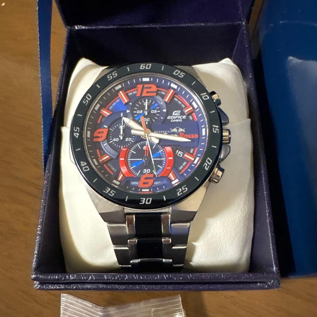 Casio EDIFICE EFR-564TR-2AJR Toro Rosso Blue Dial Chronograph Quartz With box