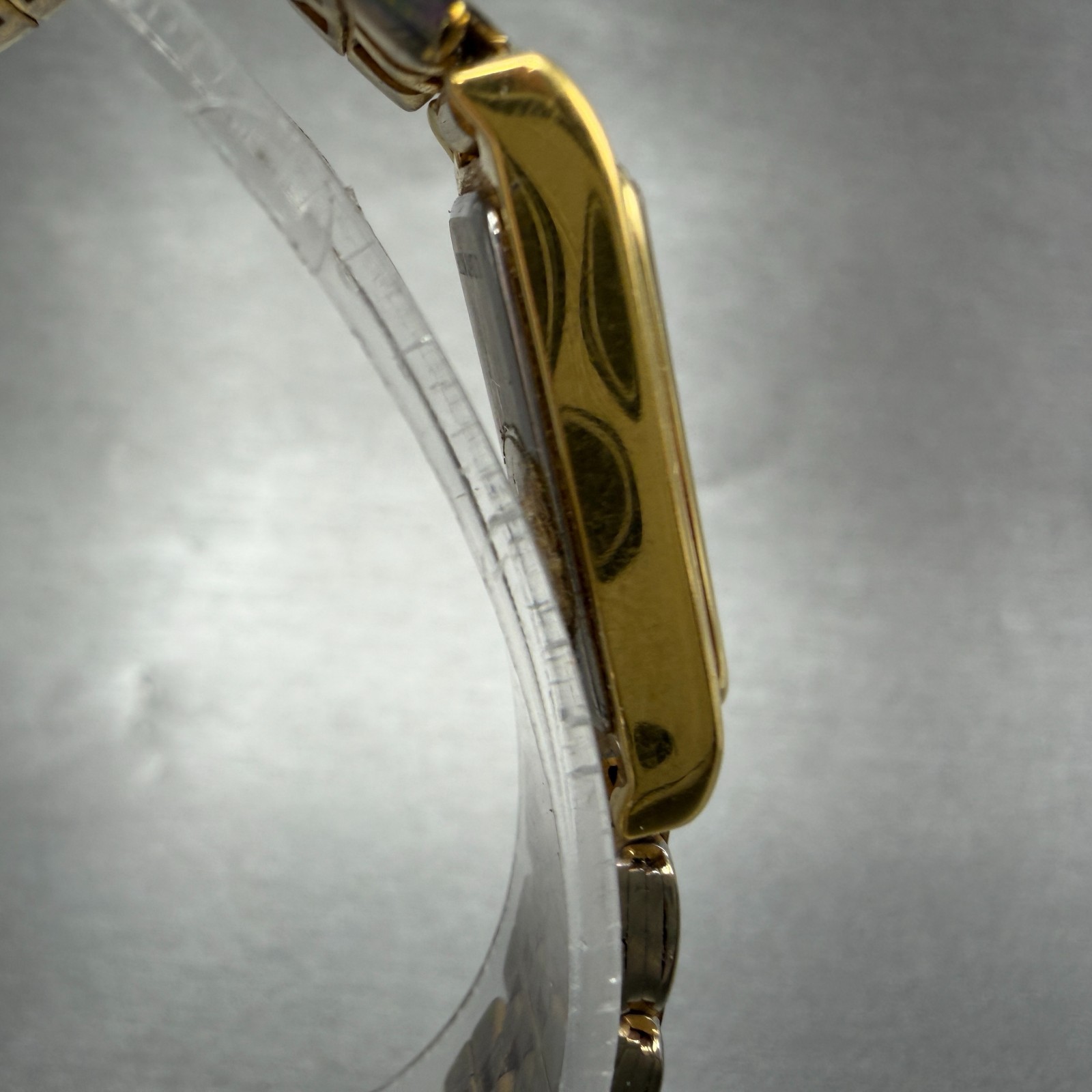 Bulova Tank Watch Women 14mm White Dial Gold Tone Rectangle 97S29 New Battery