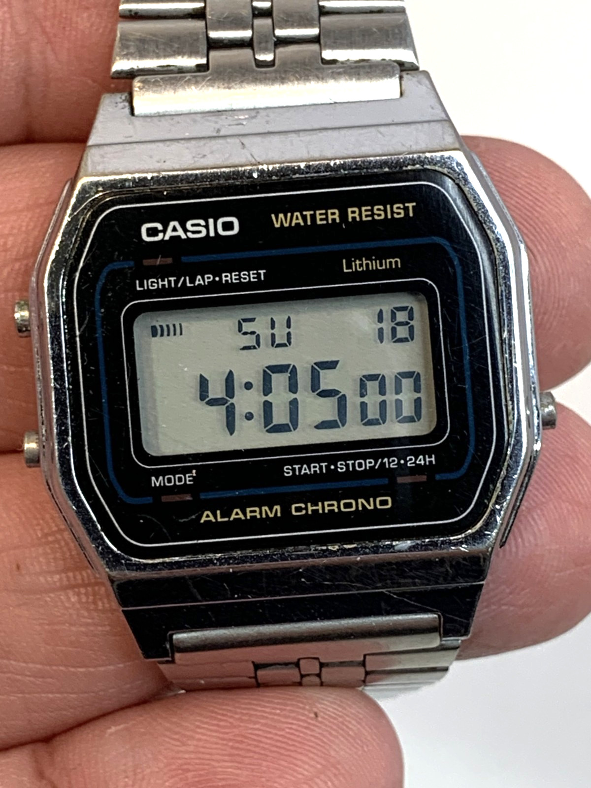 Vintage Casio A155W (Module 593) — Early 1990s ASSEMBLED IN KOREA