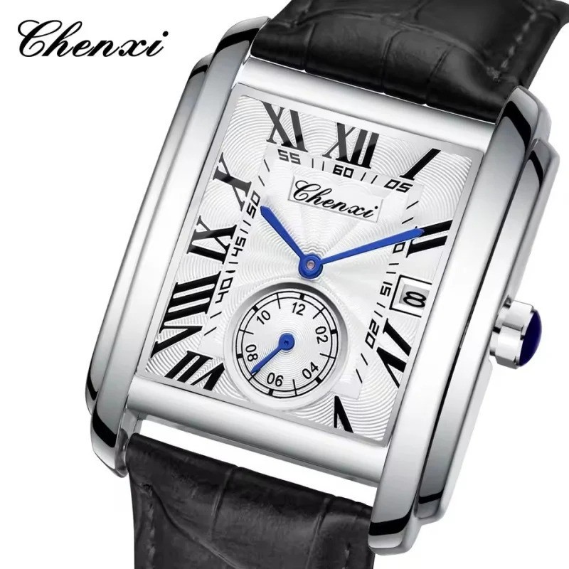 CHENXI Men’s Quartz Business Watch Waterproof Calendar Leather Strap Watch