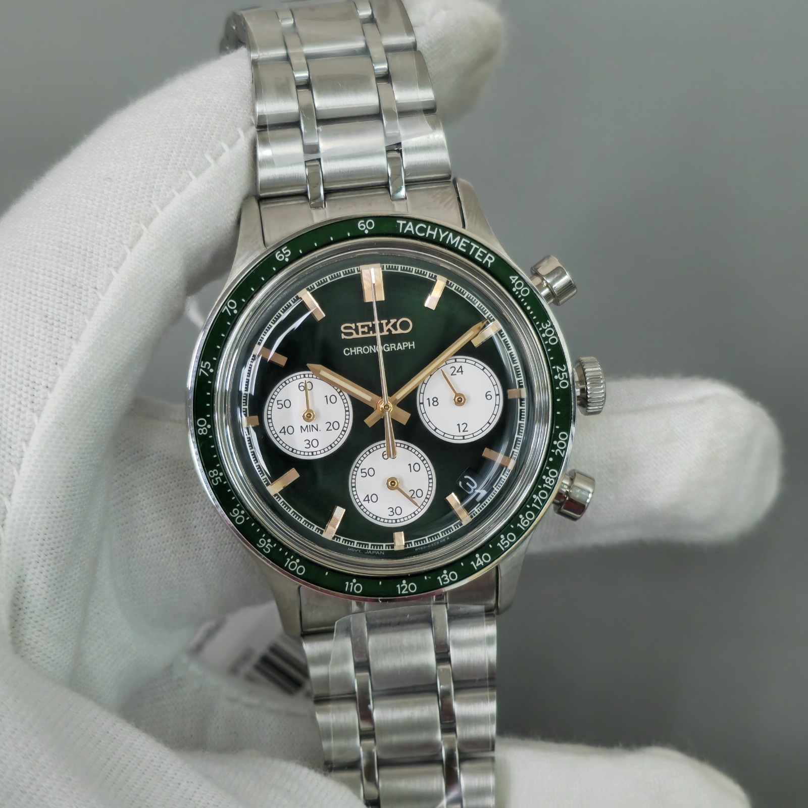 Seiko SSB481P1 Essentials Quartz Chronograph Elegant Green Dial 38mm Men’s Watch