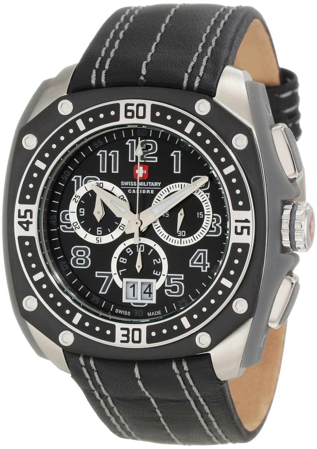 SWISS MILITARY CALIBRE CHRONOGRAPH MEN’S WATCH 06-4F1-04-007 BRAND NEW MSRP $695
