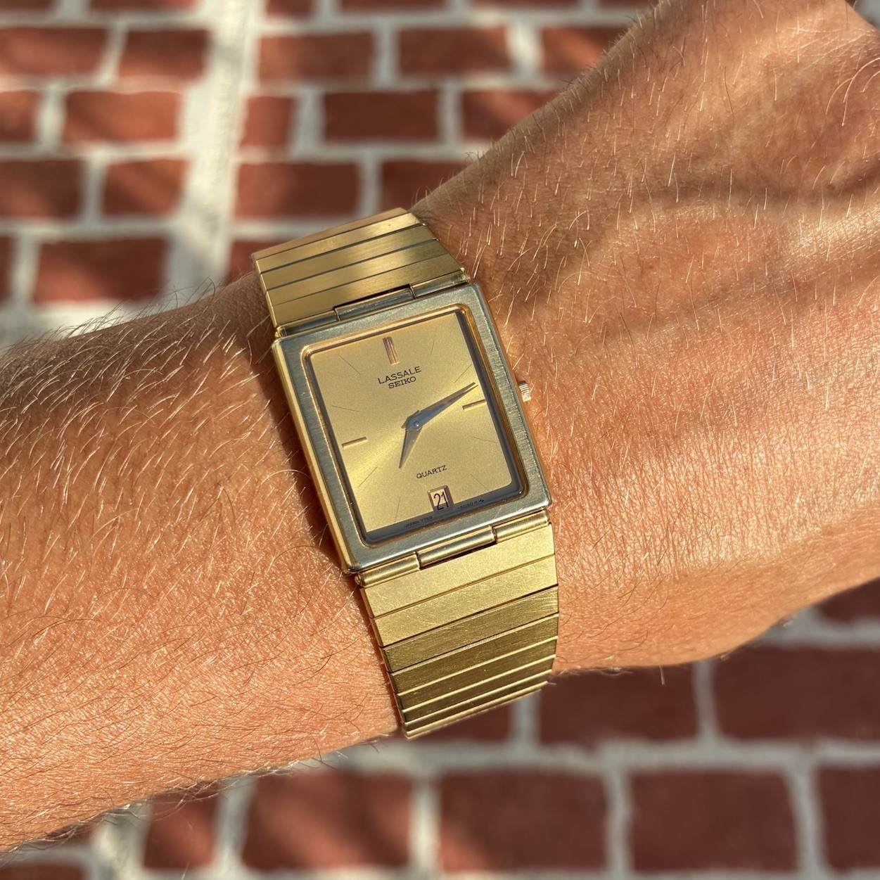 RARE STUNNING Seiko Lassale Men’s Tank Watch Read Description