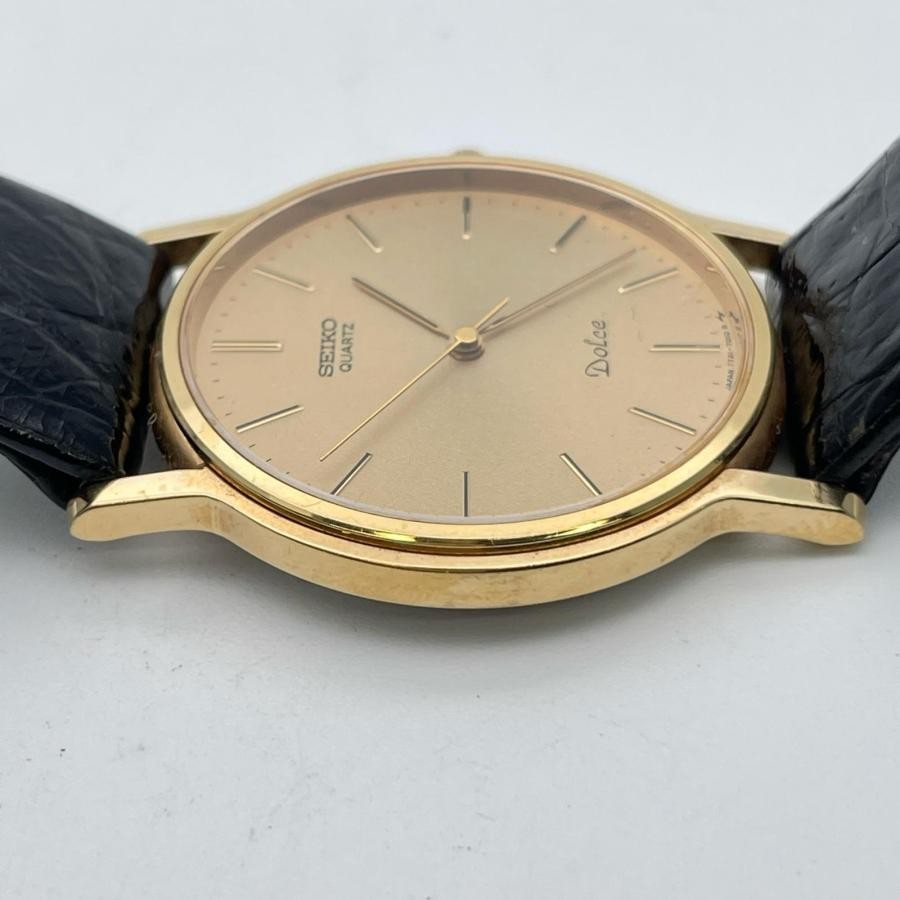 SEIKO Dolce 7731-7010 Gold Dial Quartz Mens Watch