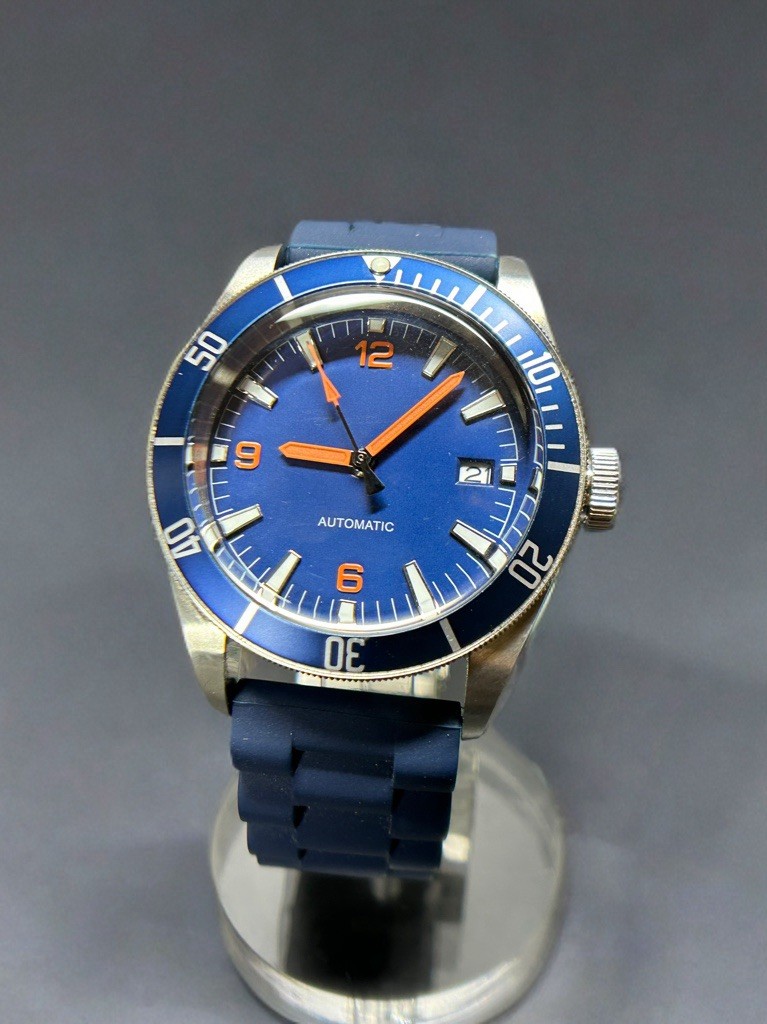 Sevin Blue & Orange Diver Automatic NH35-Sterile Dial