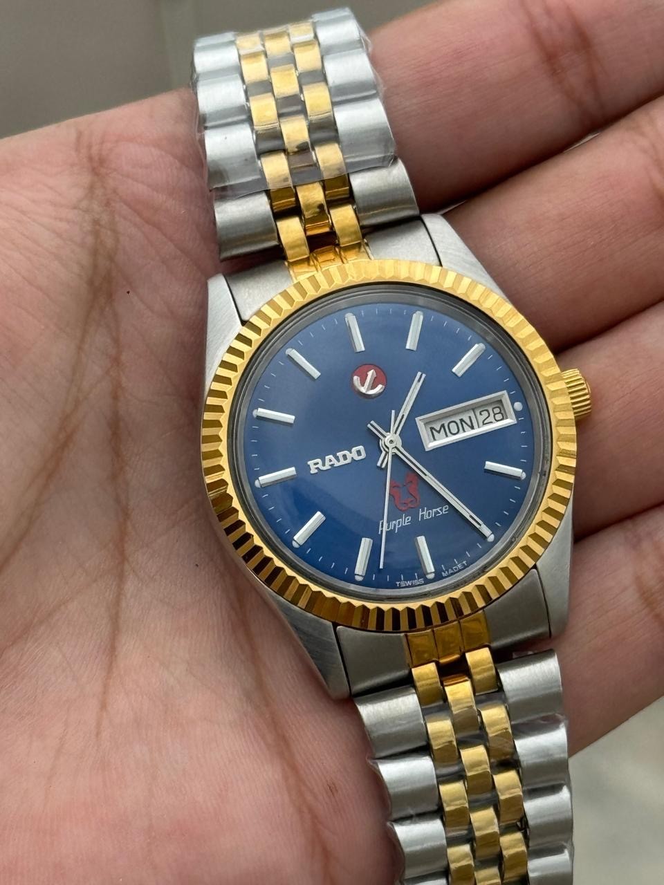 Rado Purple Horse Two Tone Blue Dial Men’s Automatic Watch