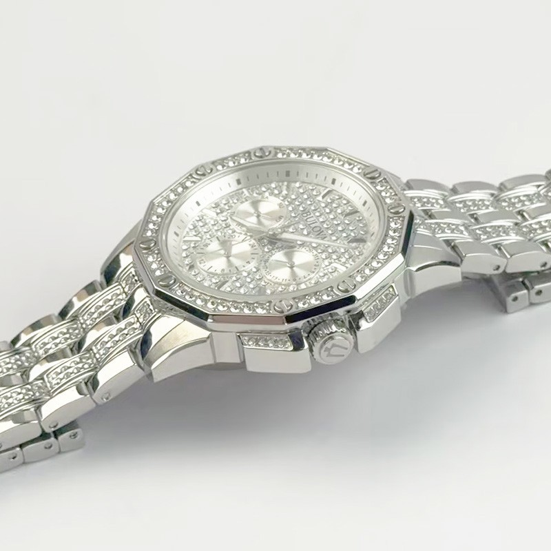 Bulova Octava Crystal 96C134 Silver Dial Stainless Steel Men’s Quartz Watch