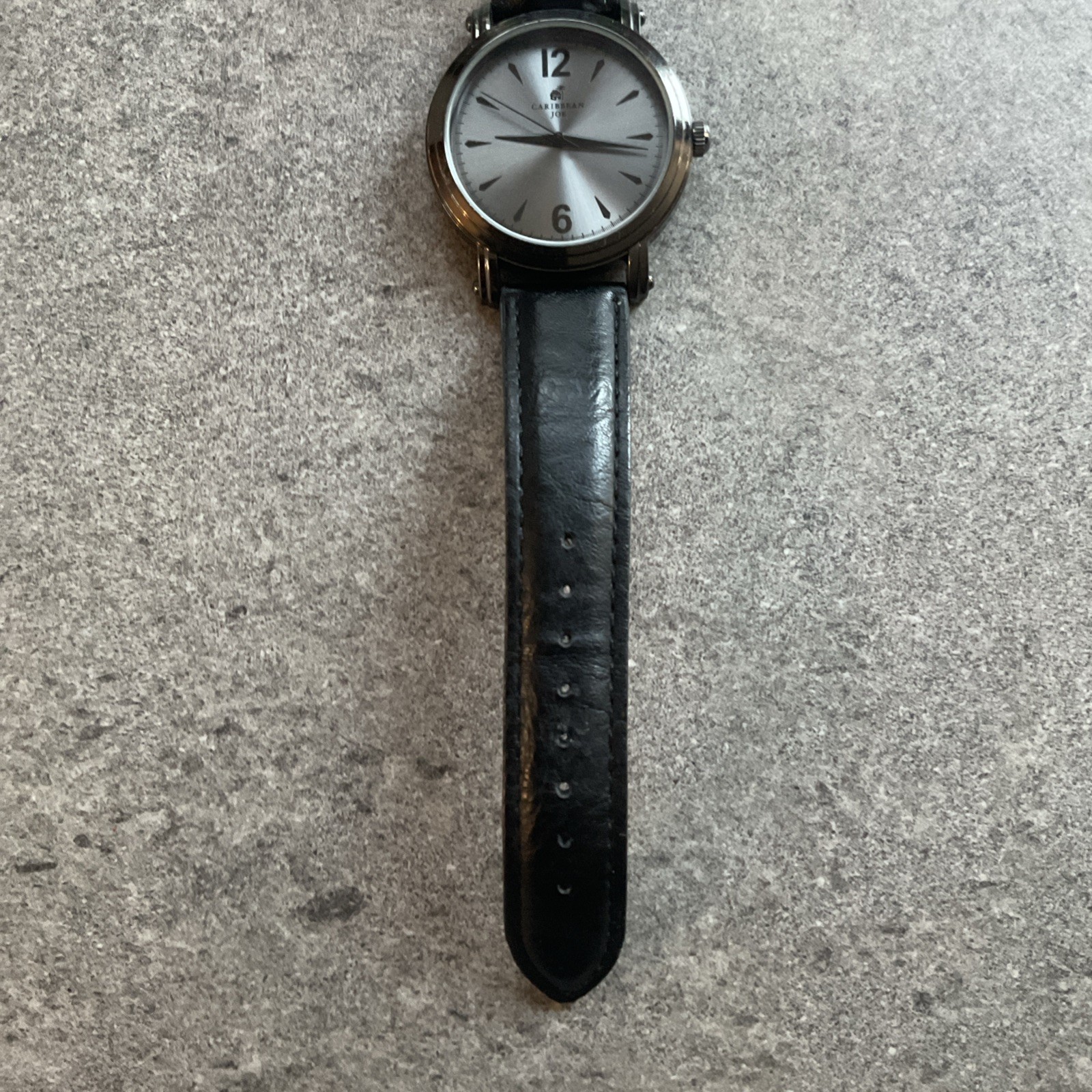Caribbean Joe Men’s Watch 41mm Black Case With Black Band & Dial Bin N