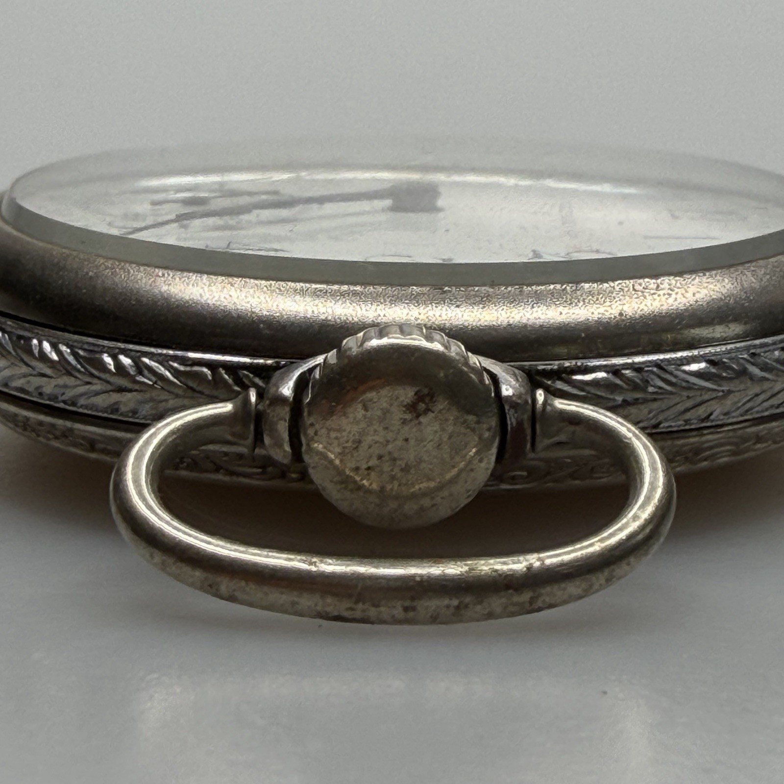 Antique Waltham Sidewinder Pocket Watch Running STUCK CASE / CANNOT OPEN, PARTS