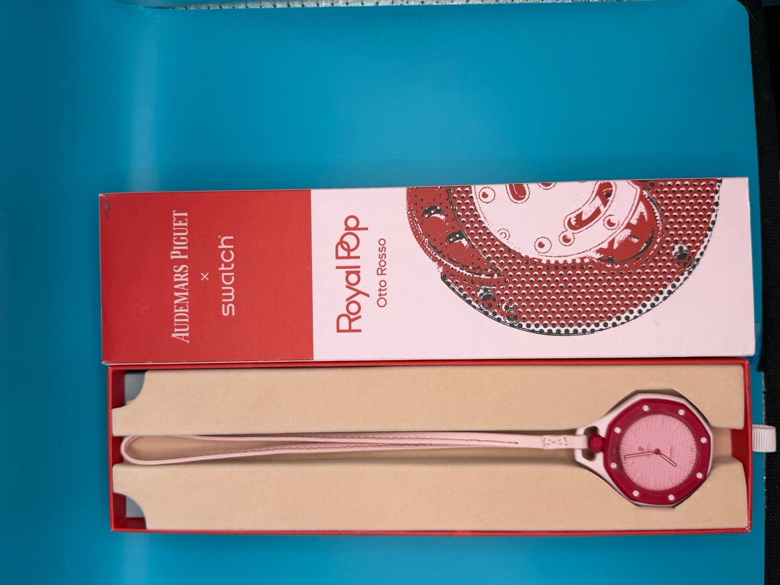 Audemars Piguet x Swatch Royal Pop Otto Rosso Pink Bioceramic Quartz Pocketwatch