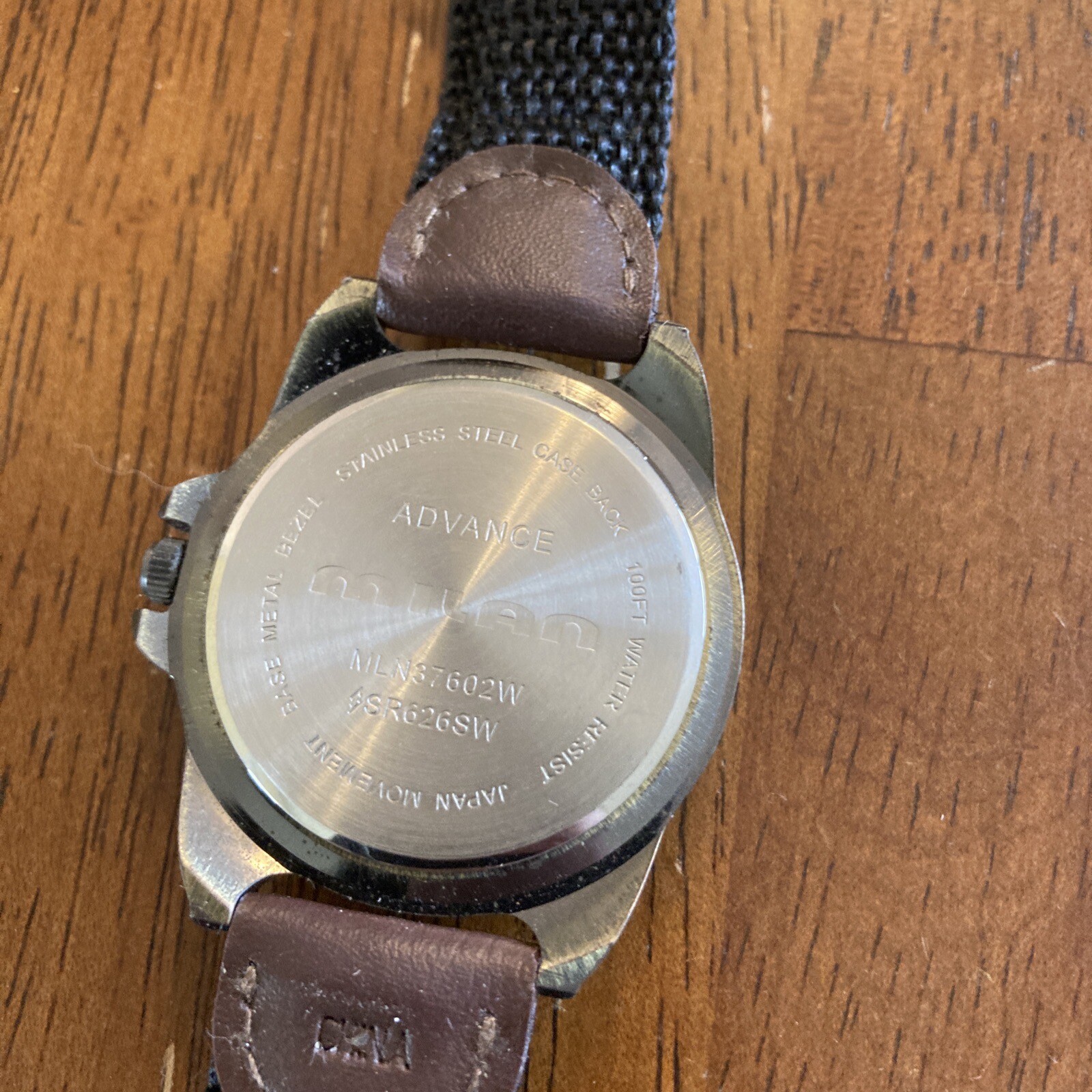 Milan Camper Style watch w Analog Date Dial Canvas Leather Band Works MLN37602W
