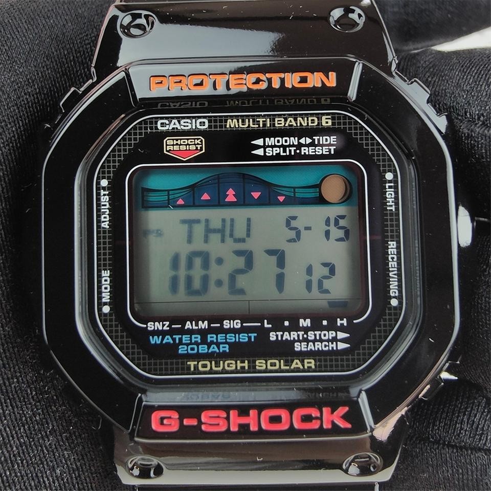 NEW Casio G-Shock GWX-5600-1JF G-LIDE Tough Solar Multi Band 6 Tide Graph