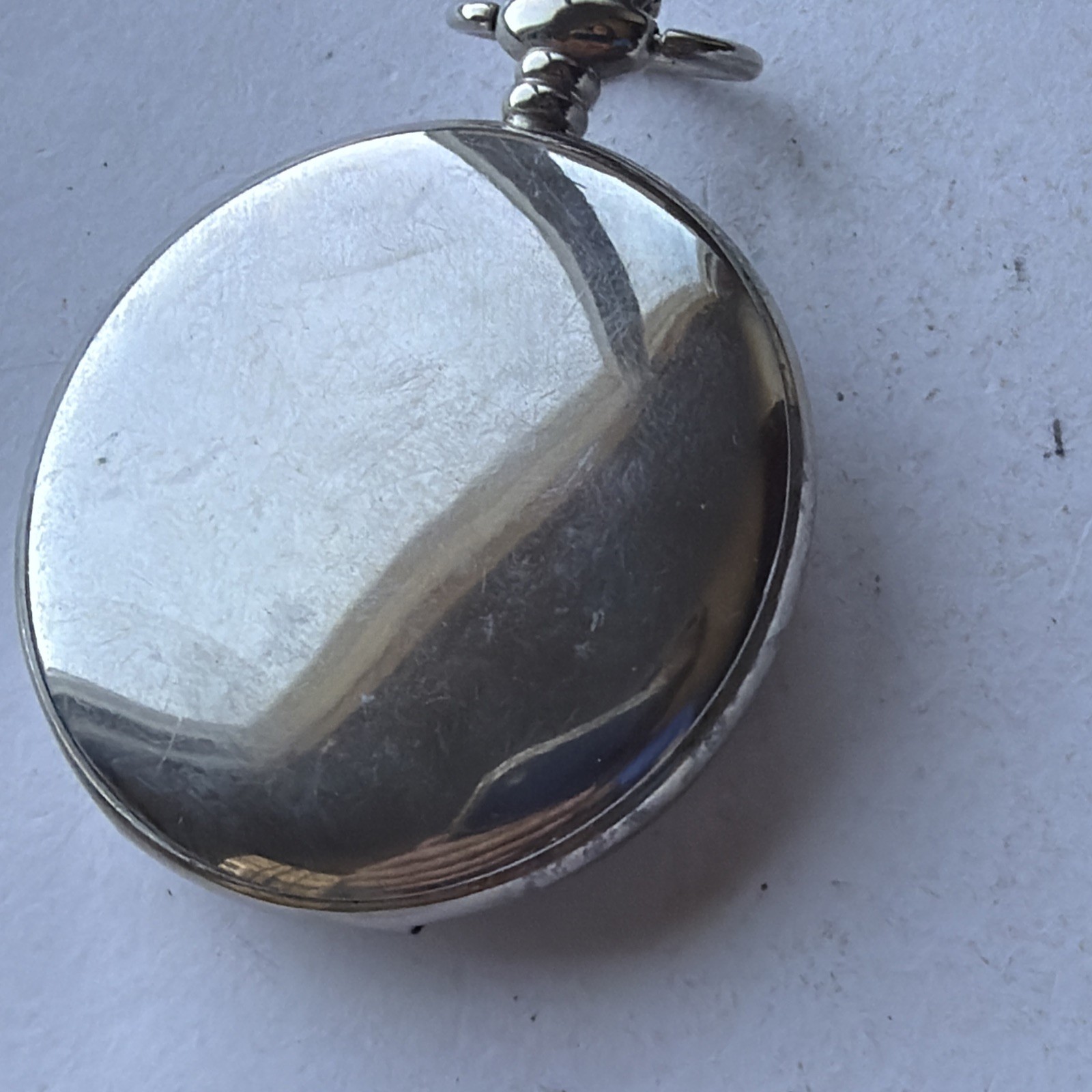 AY54 Colibri Quartz Pocket Watch SulverTone Arabic Numerals Polished New Battery