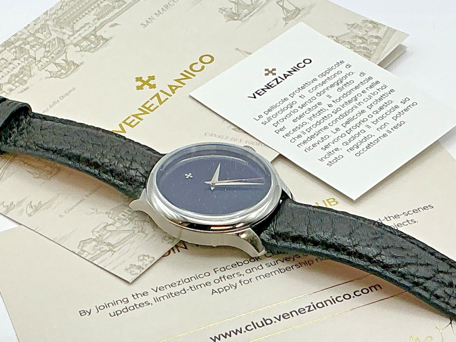 Venezianico Redentore Aventurina 40mm 122155 Blue Adventurine Dial w/Box