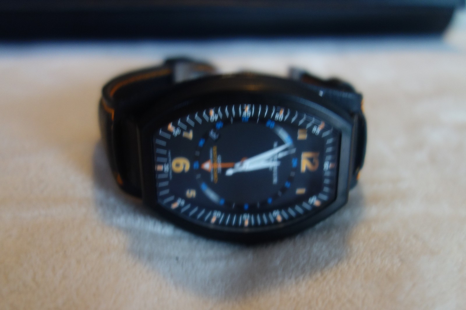 Montres De Luxe Mens GMT Estremo Black orange Watch NEW