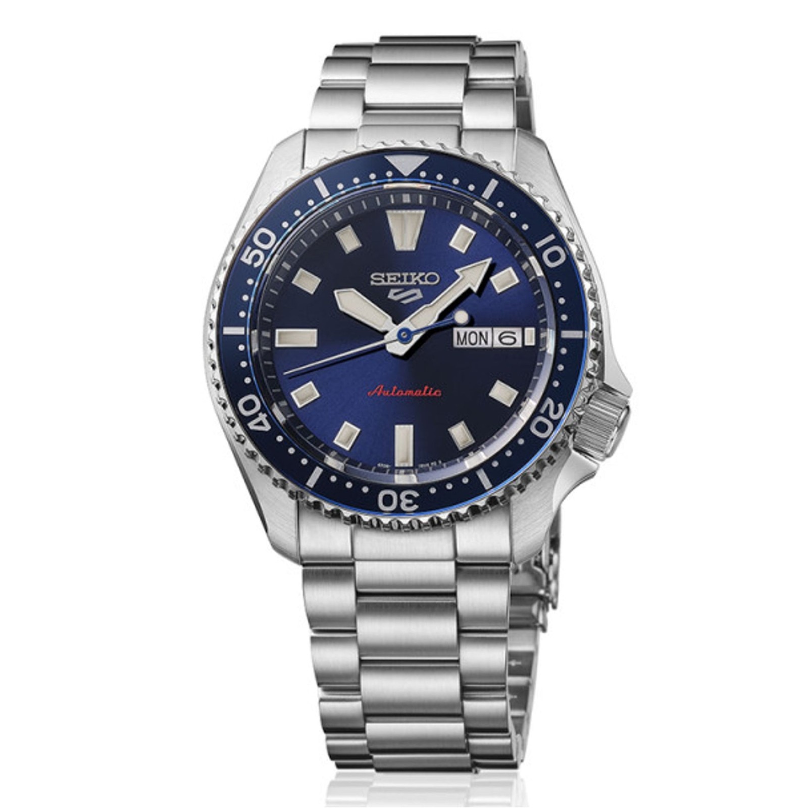 Seiko 5 Sports x SRPL83K1 Men Stainless Black Blue Dial Automatic Watch 42.5 mm